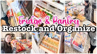 FRIDGE & PANTRY RESTOCK | CLEAN AND ORGANIZE WITH ME! | CLEAN WITH ME 2022 | CLEANING MOTIVATION