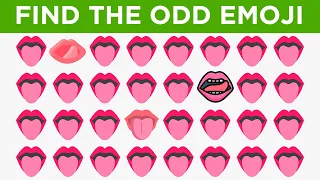 Find The Odd Emoji Out tongue #71 - Very difficult level by Harmi
