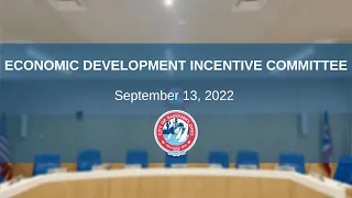 City of Sandusky Economic Development Incentive Committee Meeting 09 13 2022