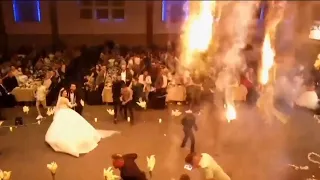 Bride and groom speak out after wedding blaze kills more than 100 people