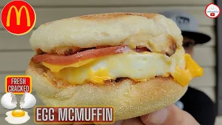 McDonald's® CRACKED EGG EGG MCMUFFIN Review! 🤡🍳 | FRESH CRACKED EGGS? 🤯