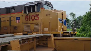 Eastbound Train Goes Into Emergency LaPlata Mo Rail Days 2022 -  Two Way Union Pacific IM