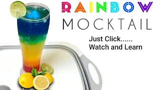 How to Make a Rainbow Mocktail | Refreshment drinks | Easy quick best mocktails | By Neeldiya