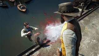 Red Dead Redemption 2 4K 60FPS - Funny & Brutal Moments Vol. 151 (Euphoria Ragdolls)