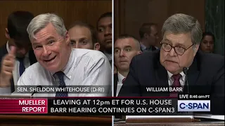 Whitehouse Questions Barr on the Mueller Report