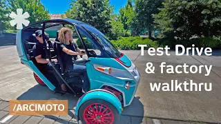 Arcimoto 3-wheel EV commuter blends bikes' fun + cars' safety