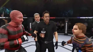 Freddy Krueger vs. Chucky (EA Sports UFC 3) - CPU vs. CPU - Crazy UFC 👊🤪