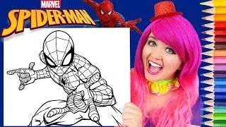 Coloring Spider-Man Marvel Coloring Page Prismacolor Colored Pencils | KiMMi THE CLOWN