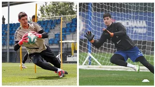 Treino Courtois Real Madrid Vs Treino Courtois Chelsea ll Mega Treinamento