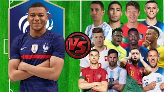 Kylian Mbappe VS World Cup 2022 Legends 😯🔥ULTIMATE VS🔥(Messi, Ronaldo, Neymar, Hakimi, Lewandowski)