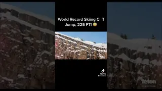 World Record Skiing Cliff Jump! 225 FT!😳