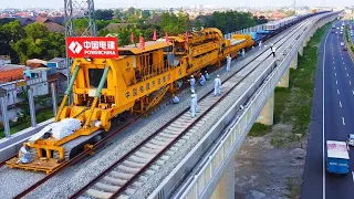 VIRAL ‼ Track Laying Machine, INDONESIA's Sophisticated Tool for Installing High Speed ​​Railway