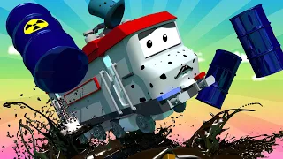 Troy le Train -  L'Accident Avec le Pétrole - La Ville des Voitures 🚓 🚒 Dessin animé Trains