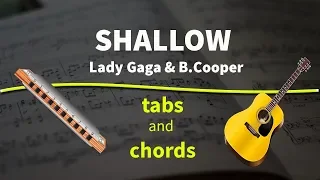 Shallow - guitar and harmonica / chords & tabs