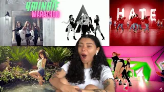 FIRST TIME REACTING TO 4MINUTE! Hate/Crazy/Is It Poppin'/What's Your Name?/Volume Up MV | REACTION!!