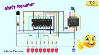 CD4015 LED Chaser Circuit | NE555