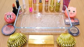 Gold vs Bronze   - Mixing Makeup Eyeshadow Into Clear Slime ASMR 13 Satisfying Slime Video