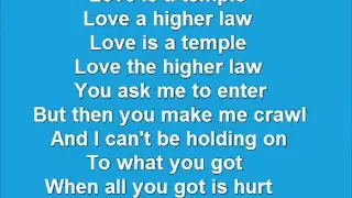 U2 - One with lyrics