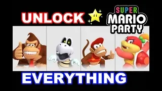 Super Mario Party - How to Unlock EVERYTHING (Characters, Boards, Modes, & Gems)