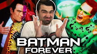 EVERYONE IS INSANE IN BATMAN FOREVER!! Batman Forever Movie Reaction! JIM CARREY IS THE RIDDLER