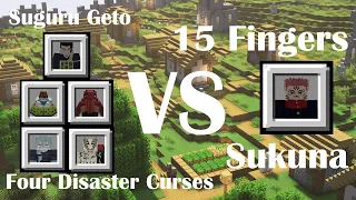 Four Disaster Curses & Suguru Geto VS Sukuna (15 fingers) - Jujutsu Kaisen Minecraft