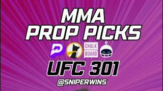 MMA PROP PICKS UFC 301 🔥 #ufc #mma #prizepicks #underdog #sleeper #chalkboard