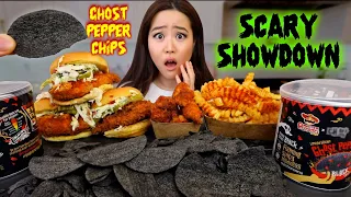 GHOST PEPPER CHIPS CHALLENGE/MUKBANG *Crying