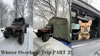 PART 2 Winter Overland Trip in my Jeep TJ Wrangler | Flagpole Knob