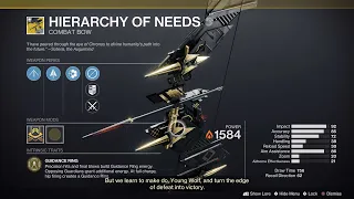 Destiny 2 Hierarchy of Needs exotic bow drop