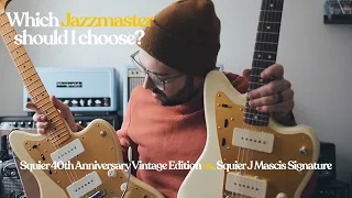 Squier Jazzmaster Shootout! | Squier 40th Anniversary Vintage Edition vs J Mascis Jazzmaster