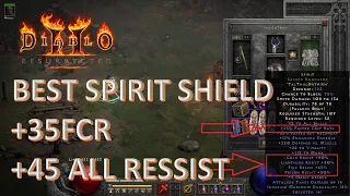 Làm Spirit Runeword trên khiên max 35fcr, 45 all resist_Diablo 2: Resurrected