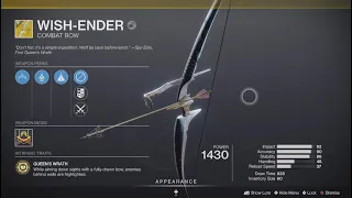 Destiny 2 Wish Ender exotic bow drop