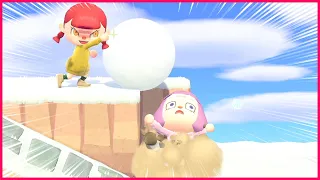 [ACNH] What happens if I drop a snowball on her?