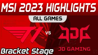 T1 vs JDG Highlights ALL GAMES Bracket Stage Round 4 MSI 2023 T1 vs JD Gaming by Onivia
