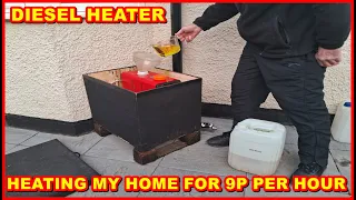 DIESEL HEATER HEATING MY HOME REAL COST PER HOUR  House With Chinese Kerosene off grid style living