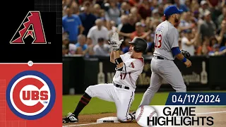 Chicago Cubs Vs Arizona Diamondbacks Game Highlights 04/17/2024 | MLB Highlight 2024