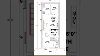 #14*36*NORTH FACE 1 BHK HOUSE DESIGN IN 504 SQFT AS PER INDIAN VASTU#vastu#narpavi #SMALL HOUSE PLAN