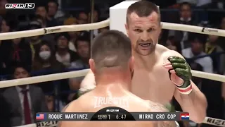 Новый бой Мирко Крокопа после травмы  Прилетело с локтя  New fight Mirco Cro Cop