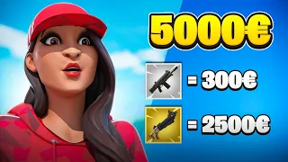 J'AI JOUÉ UNE PARTIE À 5.000€ SUR FORTNITE ! 💰