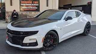 2018 CHEVY CAMARO 1LE FULL HOOD WRAP AND ROOF 3M SATIN BLACK