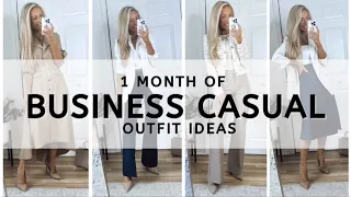 1 MONTH OF BUSINESS CASUAL OUTFIT IDEAS | SPRING WORKWEAR