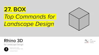 27. BOX | Rhino Commands for Landscape Design