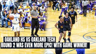 Oakland HS vs Oakland Tech | Round 2 Was EPIC!! ENDS In Game WINNER! In Sold Out Crowd!