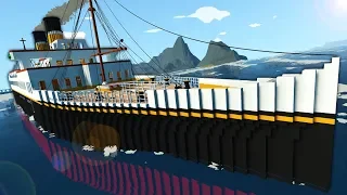 SPYCAKES & I SANK OUR SHIP IN MASSIVE WAVES! - Stormworks Multiplayer Sinking Survival