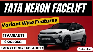 Tata Nexon Facelift 2023 | Tata Nexon Facelift 2023 Variant wise Features Explored in Detail