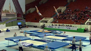 France (FRA) W - 2018 Trampoline Worlds, St. Petersburg (RUS) - Qualification Synchro R1