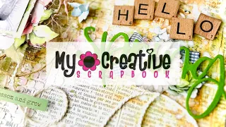 Hello Spring - Scrapbooking process video - My Creative Scrapbook - March LE Kit