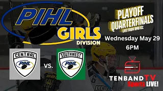 HIGHLIGHTS  Central vs  SouthWest – Playoff QuarterFinal – PIHL 2024 Girls Division – May 29 2024