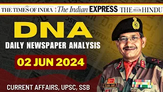 Daily Newspaper Analysis | 02 Jun 2024 | Current Affairs For Defence Aspirants | SSB #upsc #cds