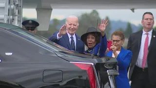 President Joe Biden arrives in LA ahead of California fundraising trip